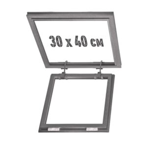 Скрытый люк для натяжного потолка 30х40 без подсветки на петлях