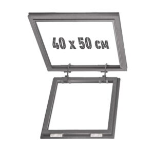 Скрытый люк для натяжного потолка 40х50 без подсветки на петлях