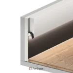 ПП 90 - Парящий, теневой плинтус для гипсокартона FerGipps, чёрный 2м.