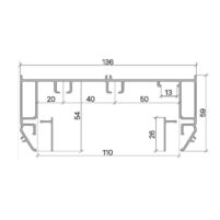 Профиль карниз Gardina P50, Alteza A2 | чёрный, 320см — изображение 3