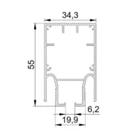 Профиль LumFer Clamp Cornice Uno (однорядный карниз) белый, 320см. — изображение 3