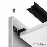 БП 129 - Теневой профиль для гипсокартона FerGipps, чёрный, 200см.