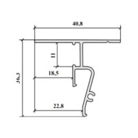 Парящий профиль Contour Pro LED (потолочный со вставкой) Alteza, чёрный 2,0 м. — изображение 3