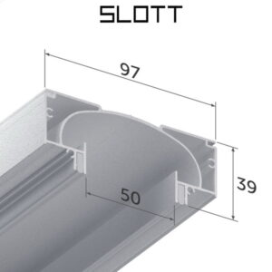 Нишевая световая линия SLOTT, белый, 200см