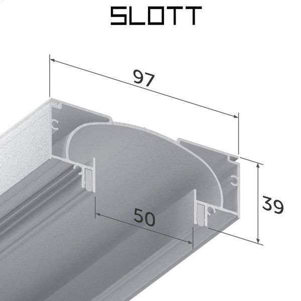 Нишевая световая линия SLOTT, белый, 200см Нишевая световая линия SLOTT, белый, 200см