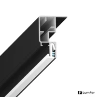 Профиль LumFer Clamp Radium (Безрамный парящий потолок) чёрный, 2м — изображение 2