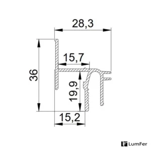 Профиль LumFer Clamp Supra размеры