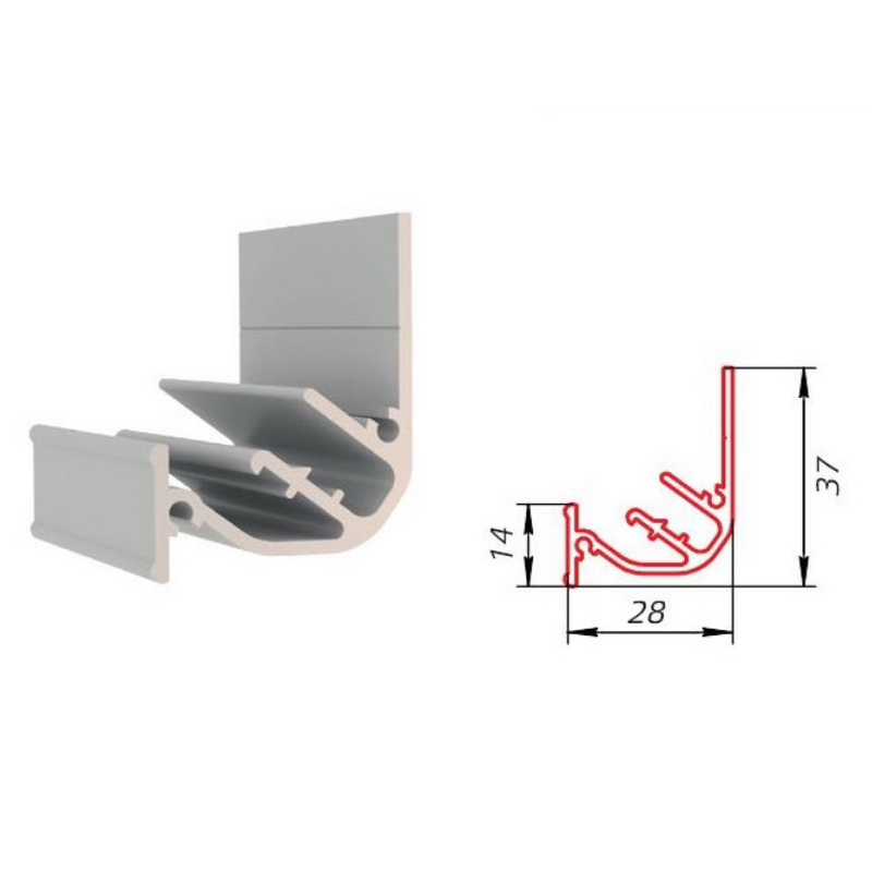 Профиль Prozet СП 11 Для световых коробов, 250см. Профиль Prozet СП 11 Для световых коробов, 250см.