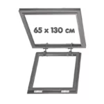 Скрытый люк для натяжного потолка 65х130 без подсветки на петлях NOVA