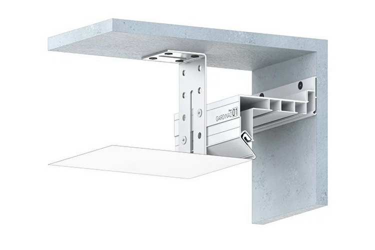 Профиль карниз Flexy GARDINA2 01 (ПФ 0040) 2х рядный конструктив Профиль карниз Flexy GARDINA2 01 (ПФ 0040) 2х рядный конструктив