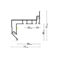 Профиль карниз Flexy GARDINA2 01 (ПФ 0040) 2х рядный, размеры