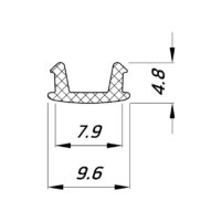 Разделительная вставка Flexy PVC 8 чертёж