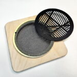 Магнитная решетка для натяжного потолка Ø 100 круглая, чёрная платформа фанера