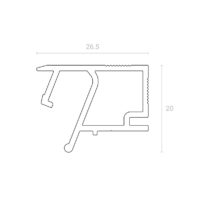 Теневой профиль EUROKRAAB SLIM размеры