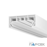 ПК 14 ПВХ Белый пластиковый карниз