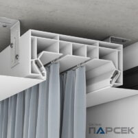 Профиль ПВХ, гардина ПК-14 пластиковая для натяжных потолков белый