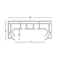 Профиль ПВХ, гардина ПК-14 пластиковая для натяжных потолков 320см, белый — изображение 3