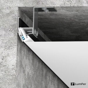 Профиль теневой LumFer Clamp Umbra Box 50, чёрный, 2м