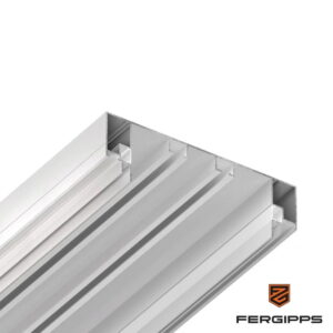 СК 52 - скрытый двухрядный карниз для гипсокартона FerGipps, белый