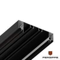 СК 52 - скрытый двухрядный карниз для гипсокартона FerGipps, чёрный, 320 см.