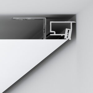 Теневой профиль SLIM EUROSLOTT потолочный, чёрный, 200см