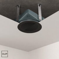 Закладная для пожарного датчика CLIP для натяжного потолка, чёрная