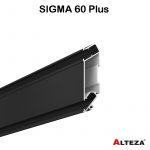 Профиль SIGMA 60 Plus для ниши в натяжном потолке Alteza, чёрный