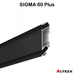 Профиль SIGMA 60 Plus для ниши в натяжном потолке Alteza, чёрный
