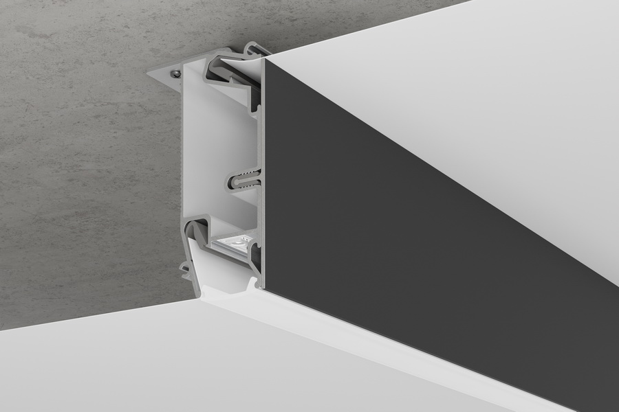 Профиль Sigma NEO LED 60 Plus конструктив с чёрным бампером Профиль Sigma NEO LED 60 Plus конструктив с чёрным бампером