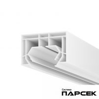 АМ 1 ПВХ белый одиночный карниз