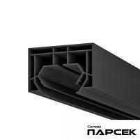 Профиль АМ 1 ПВХ однорядная гардина (карниз) чёрная, 200 см — изображение 2