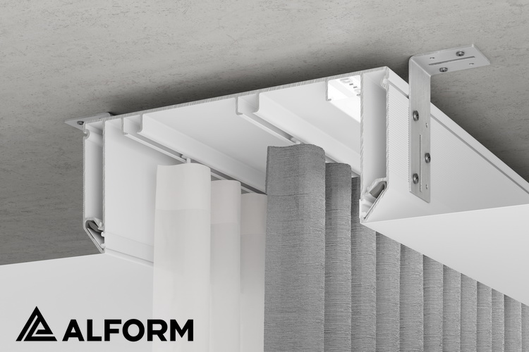 Конструктив Профиля гардина Gardina P 60 Карниз двухрядный белый