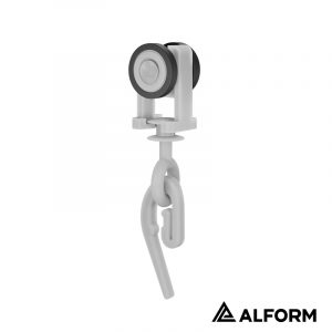 Крючок бегунок прорезиненный для карниза белый