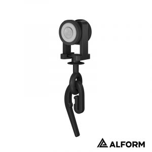 Крючок бегунок прорезиненный для карниза черный