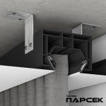 Однорядный карниз АМ 1 ПВХ черный пластиковый