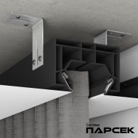 Однорядный карниз АМ 1 ПВХ черный пластиковый