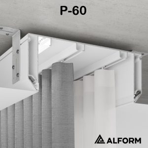 Профиль гардина Gardina P 60 Карниз двухрядный белый