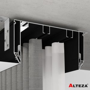 Профиль карниз Gardina P 70, двухрядный чёрный, Alteza