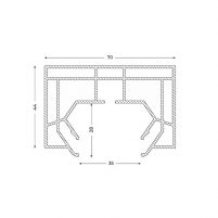 Профиль АМ 1 ПВХ однорядная гардина (карниз) белая, 200 см — изображение 3