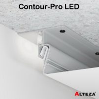 Парящий профиль Contour-Pro LED (потолочный со вставкой) Alteza, белый