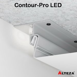 Парящий профиль Contour-Pro LED (потолочный со вставкой) Alteza, белый