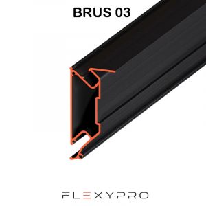 Профиль Flexy BRUS 03 конструкционный для ниш 200см, черный