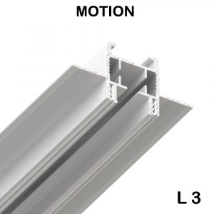 Профиль карнизный SLOTT MOTION, белый, однорядный карниз, 300см. KRAAB SYSTEMS