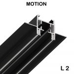 Профиль карнизный SLOTT MOTION, чёрный, однорядный карниз, 200см. KRAAB SYSTEMS