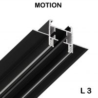 Профиль карнизный SLOTT MOTION, чёрный, однорядный карниз, 300см. KRAAB SYSTEMS