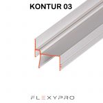 Профиль контурный Flexy KONTUR 03, теневой алюминиевый, неокрашенный, 200 см (ПФ2633)