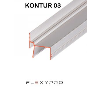 Профиль контурный Flexy KONTUR 03, теневой алюминиевый, неокрашенный, 200 см (ПФ2633)