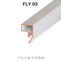 Профиль парящий Flexy FLY 03, потолочный, 200см, белый (ПФ2392)