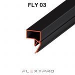 Профиль парящий Flexy FLY 03, потолочный, 200см, чёрный(ПФ2392)
