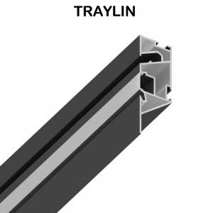 TRAYLIN Конструкционный профиль с рассеивателем чёрный